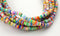 4mm vinyl Heishi beads light rainbow polymer clay beads